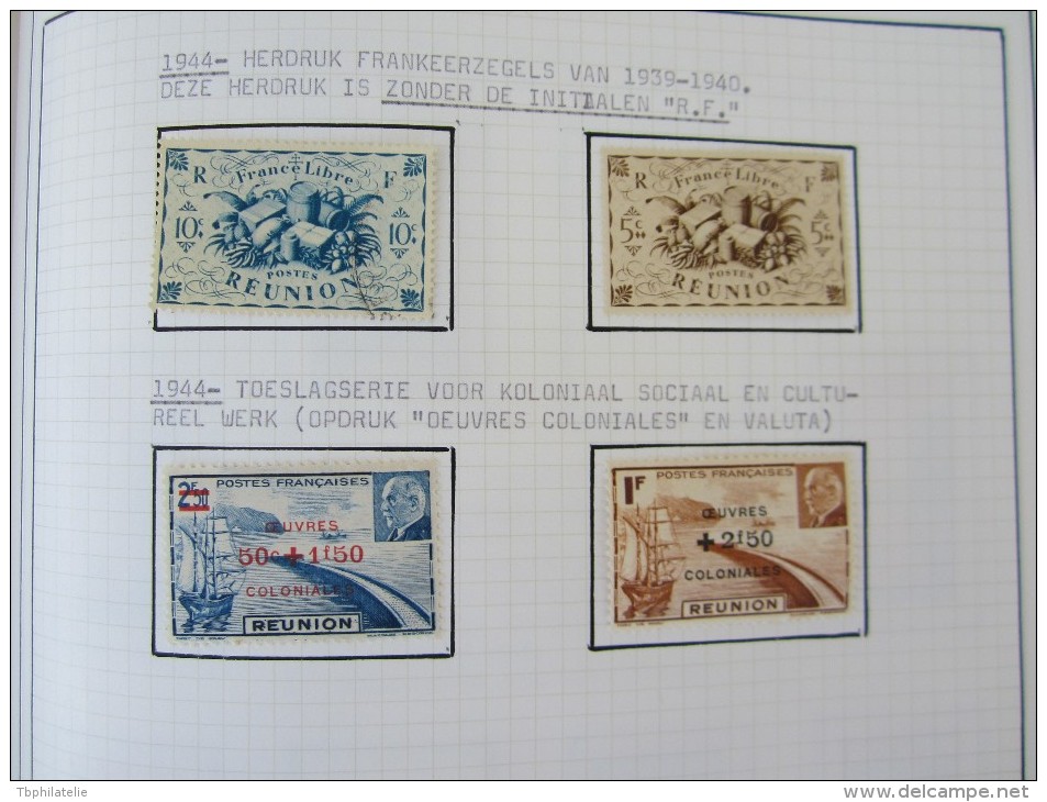 VEND BEAU LOT DE TIMBRES DE LA REUNION SUR 18 F.A. !!!! (c)