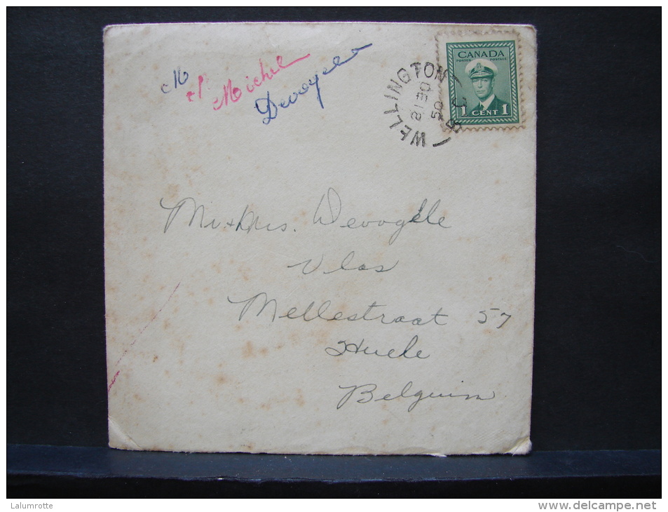 Ern. 4. Enveloppe Du Canada Avec Vignette De 1950 Au Verso - Privaat & Lokale Post