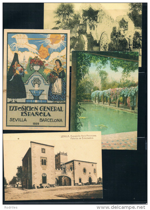 Postales De Sevilla Y Otras. Conjunto De 16 Postales Reproducción Comisaria 1992 - Sin Clasificación