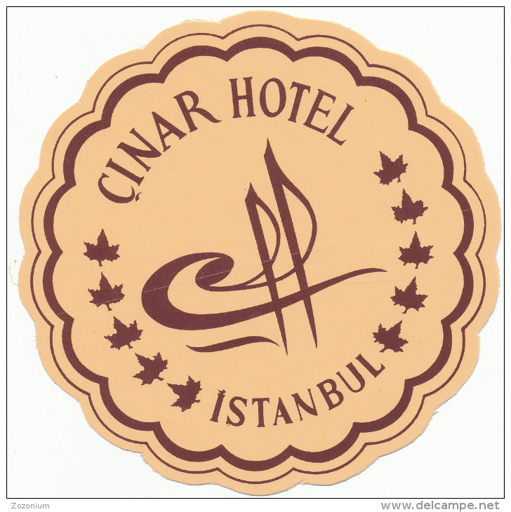 TURKEY ISTANBUL - CINAR HOTEL - Old HOTEL LUGGAGE LABEL ETIQUETTE ETICHETTA BAGAGE - Hotel Labels