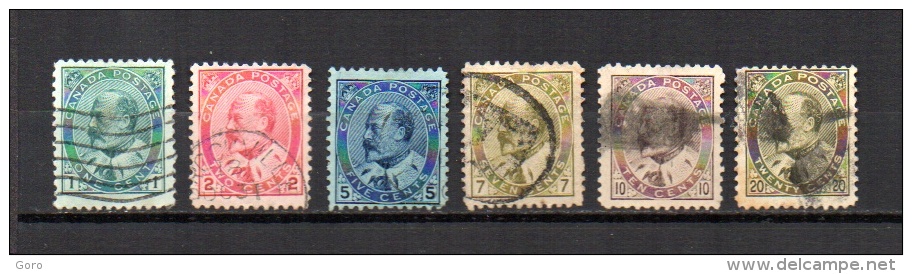 Canadá   1903-09 .-    Y&T  Nº    78/83 - Used Stamps