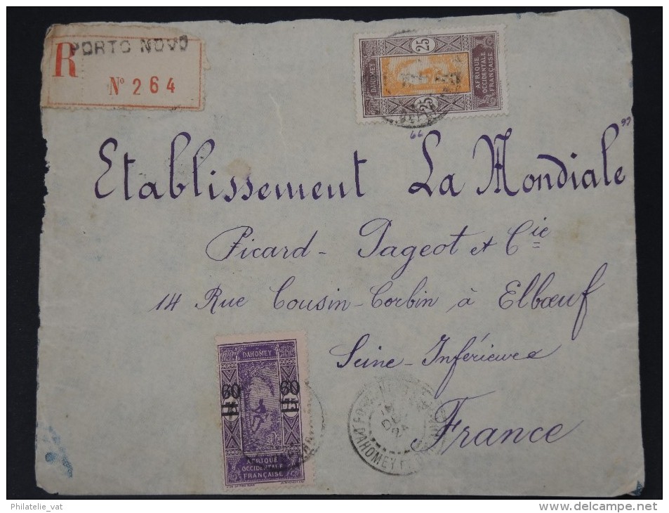 FRANCE - DAHOMEY - Lettre Période Années 1920 - Archives Vers Elboeuf (Loire Atlantique) - A Voir - Lot  5148 - Covers & Documents