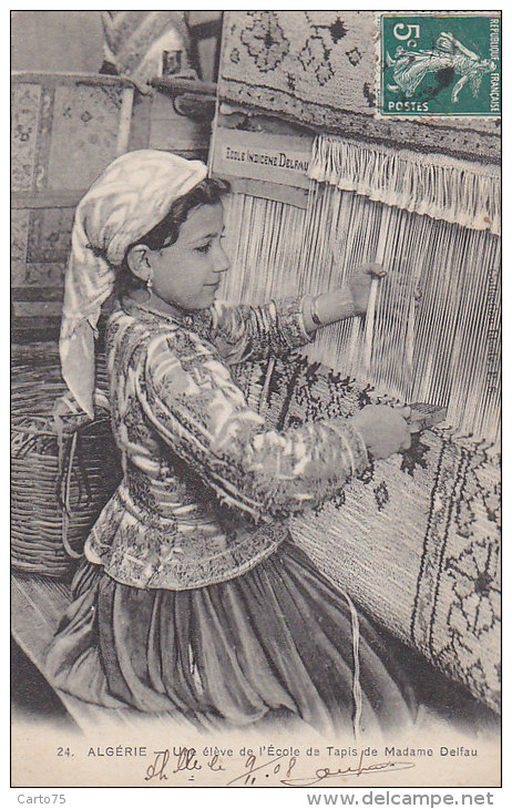 Algérie - Fillette Travail Apprentissage - Tissage Tapis - Kinderen