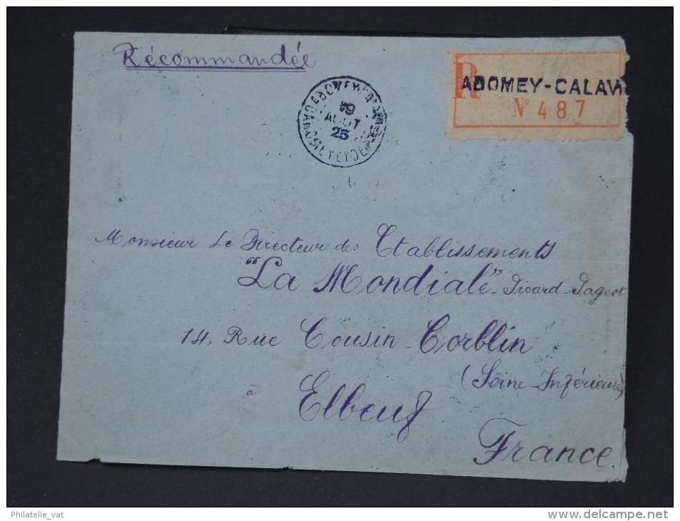 FRANCE - DAHOMEY - Lettre Période Années 1920 - Archives Vers Elboeuf (Loire Atlantique) - A Voir - Lot  5159 - Lettres & Documents