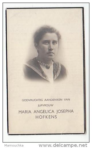 Doodsprentje  Maria Angelica Josepha HOFKENS Hoogstraten 1900 - 1940 (foto) - Andachtsbilder