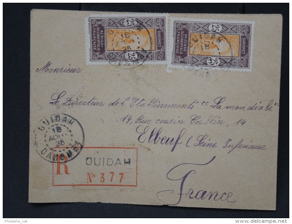 FRANCE - DAHOMEY - Lettre Période Années 1920 - Archives Vers Elboeuf (Loire Atlantique) - A Voir - Lot  5171 - Brieven En Documenten