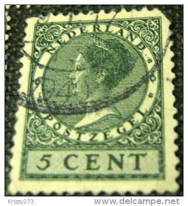 Netherlands 1924 Queen Wilhelmina 5c - Used - Oblitérés