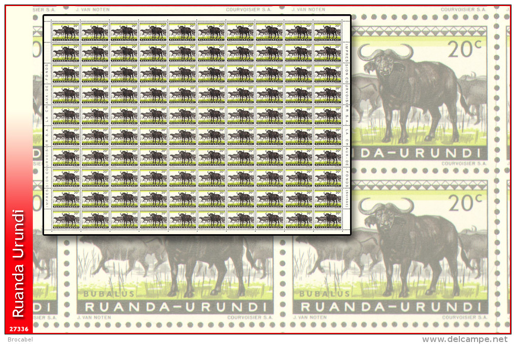 Ruanda 0206** Buffels -  Feuille / Sheet De 100 - MNH - Feuilles Complètes