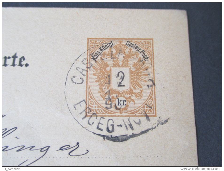 Österreich Ganzsachen Ausgabe 1883 Fingerhut Stempel Usw. 12 Stück! Wohlgeboren, Korrespondenz An Eine Frau In Linz - Autres & Non Classés