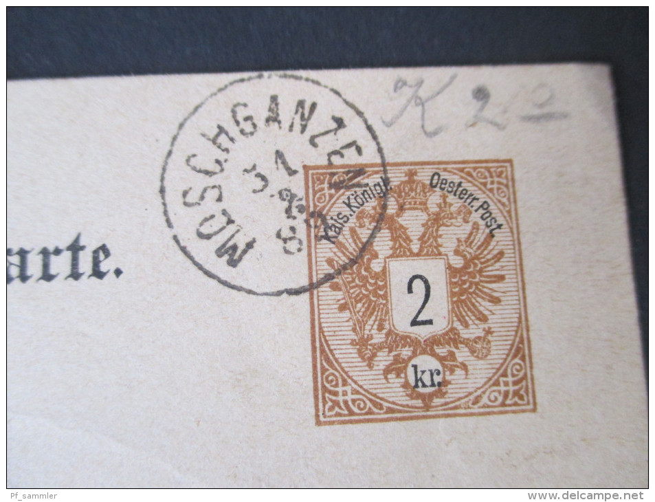 Österreich Ganzsachen Ausgabe 1883 Fingerhut Stempel usw. 12 Stück! Wohlgeboren, Korrespondenz an eine Frau in Linz