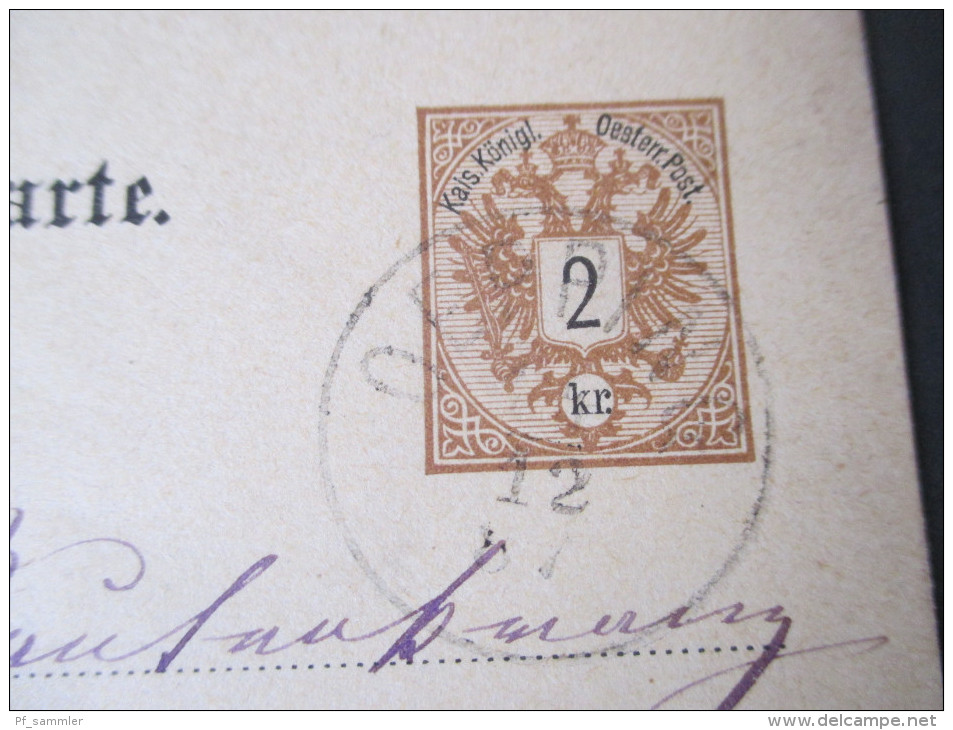 Österreich Ganzsachen Ausgabe 1883 Fingerhut Stempel usw. 12 Stück! Wohlgeboren, Korrespondenz an eine Frau in Linz