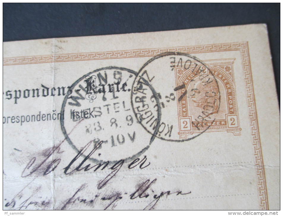 Österreich Ganzsachen Ausgabe 1890 Türbogenmuster 29 Stück! Verschiedene Stempel usw!! Interessant!