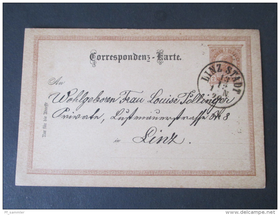 Österreich Ganzsachen Ausgabe 1890 Türbogenmuster 29 Stück! Verschiedene Stempel usw!! Interessant!