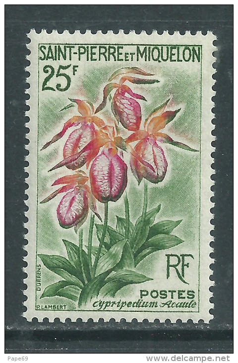 Saint Pierre Et Miquelon N° 362 XX  Fleurs : 25 F. Neuf Sans Charnière, TB - Unused Stamps