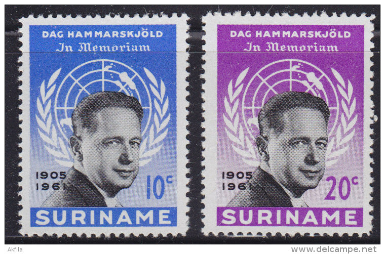 1249(11). Suriname, 1962, MNH (**) Michel 413-414 - Surinam