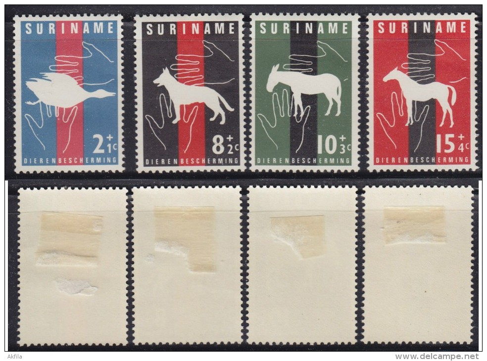 1250(2). Suriname, 1962, Protected Animal Species, MH (*) Michel 427-430 - Surinam