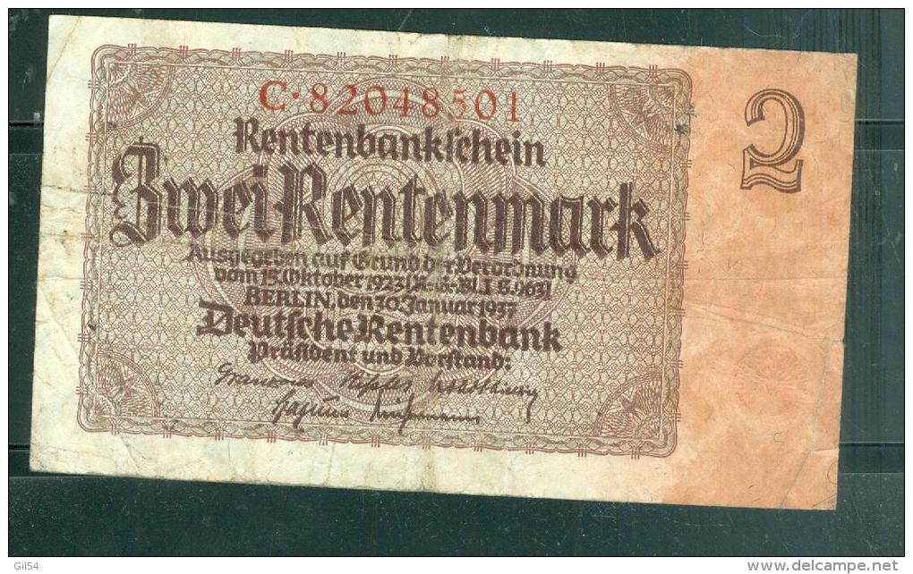 Billet  2 Rentmarck - C.82048501  Laubil1804 - 2 Rentenmark