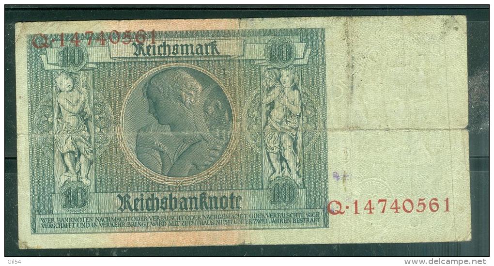 Billet  10   REICHSMARCK -  Q.14740561  Laubil1805 - 10 Reichsmark