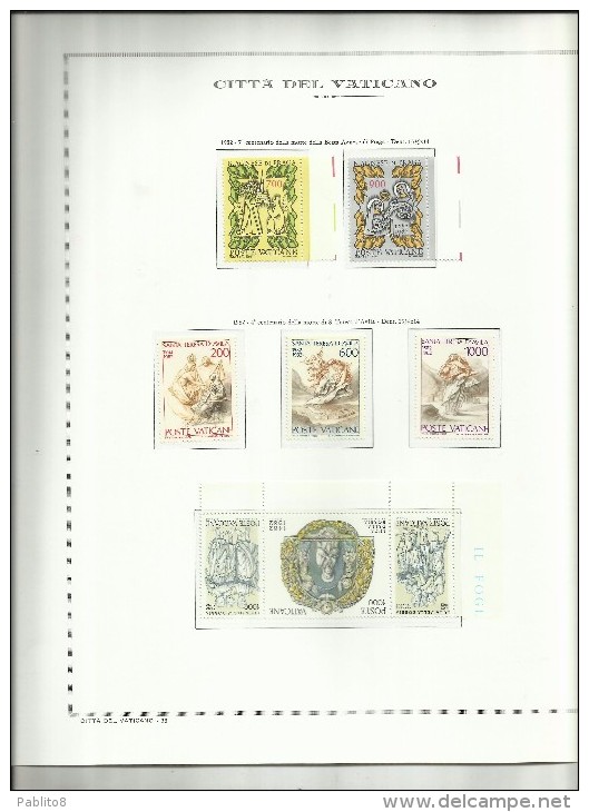 VATICANO VATIKAN VATICAN YEAR ANNATA NUOVA 1982 MNH COMPRESI I FOGLI MARINI - Volledige Jaargang