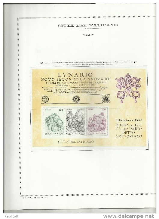 VATICANO VATIKAN VATICAN YEAR ANNATA NUOVA 1982 MNH COMPRESI I FOGLI MARINI - Volledige Jaargang