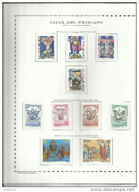 VATICANO VATIKAN VATICAN YEAR ANNATA NUOVA 1983 MNH COMPRESI I FOGLI MARINI - Volledige Jaargang