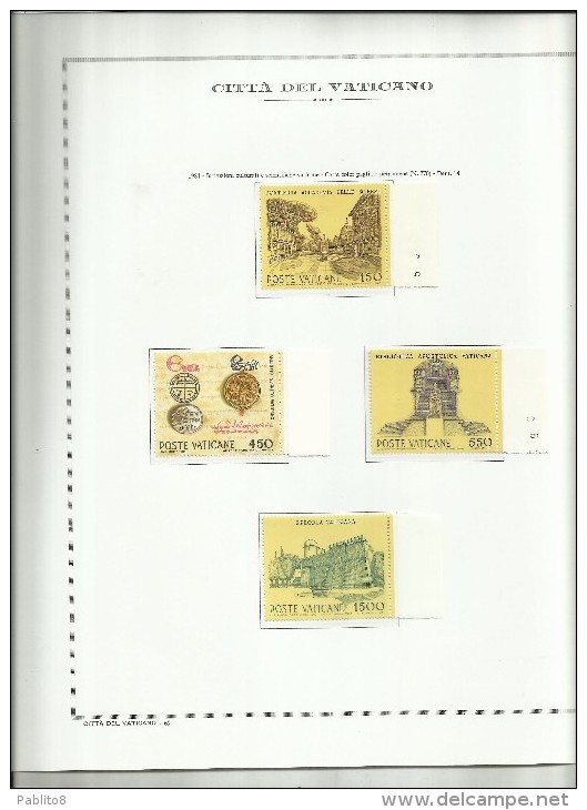 VATICANO VATIKAN VATICAN YEAR ANNATA NUOVA 1984 MNH COMPRESI I FOGLI MARINI - Volledige Jaargang