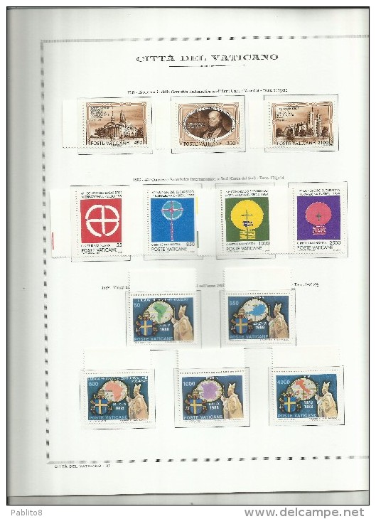 VATICANO VATIKAN VATICAN YEAR ANNATA NUOVA 1989 MNH COMPRESI I FOGLI MARINI - Volledige Jaargang