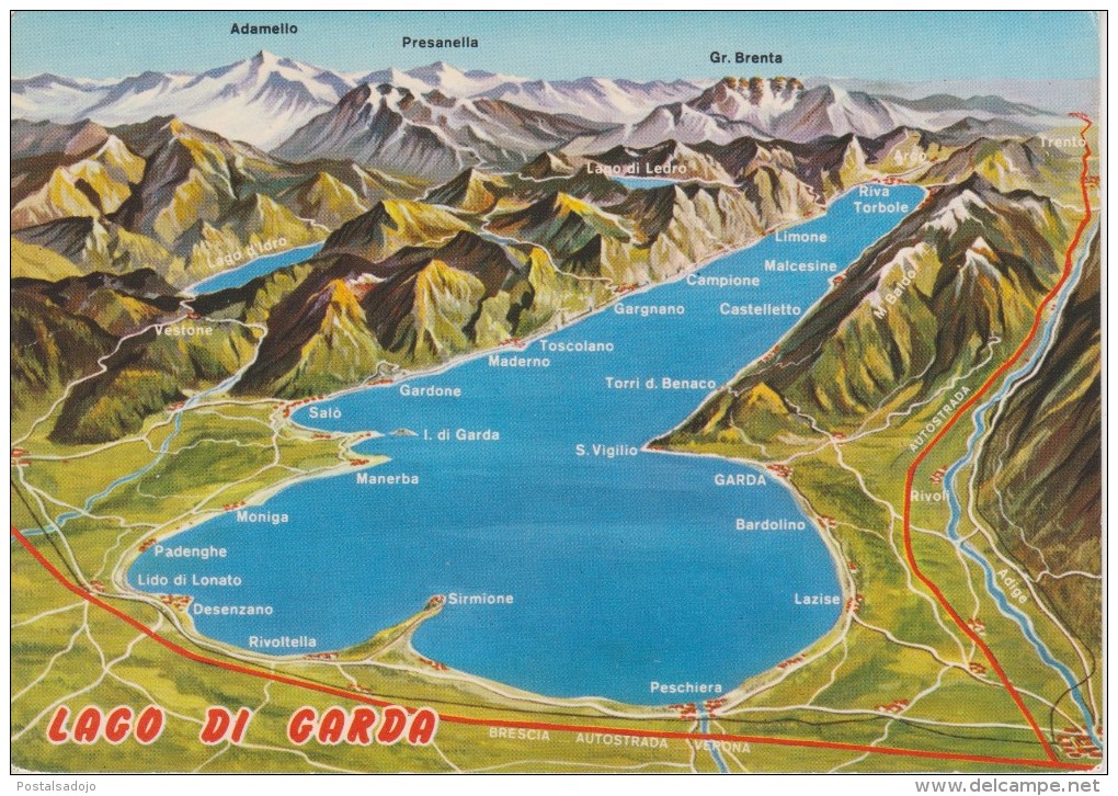 (IT611) LAGO DI GARDA. MAP. MAPE - Otros & Sin Clasificación