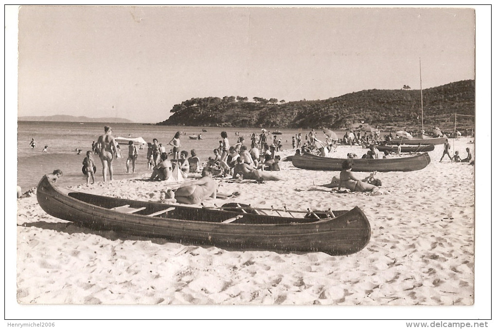 Var - 83 - La Favière Bormes Camp Du Domaine Style Carte Photo Canoé Animée 1957 - Autres & Non Classés