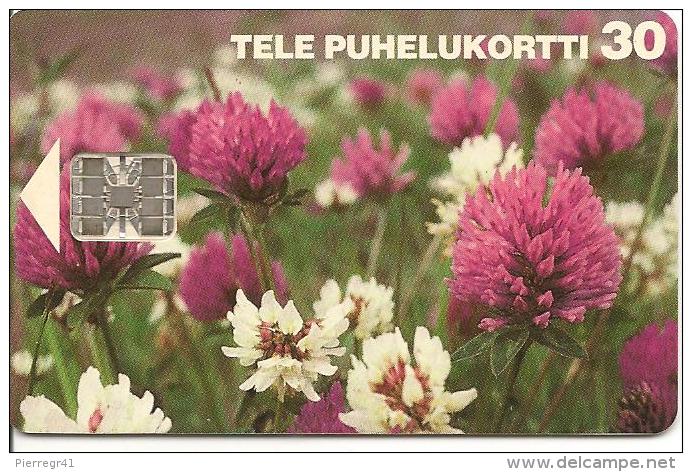 CARTE-PUCE-FINLANDE-1995-SC7-FLEURS TREFLE DES CHAMPS-TBE - Fleurs