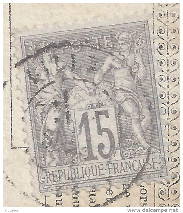 FR - 1876 - N° 66 TYPE SAGE SUR CARTE PRECURSEUR DE LILLE POUR TOURCOING - - 1849-1876: Période Classique