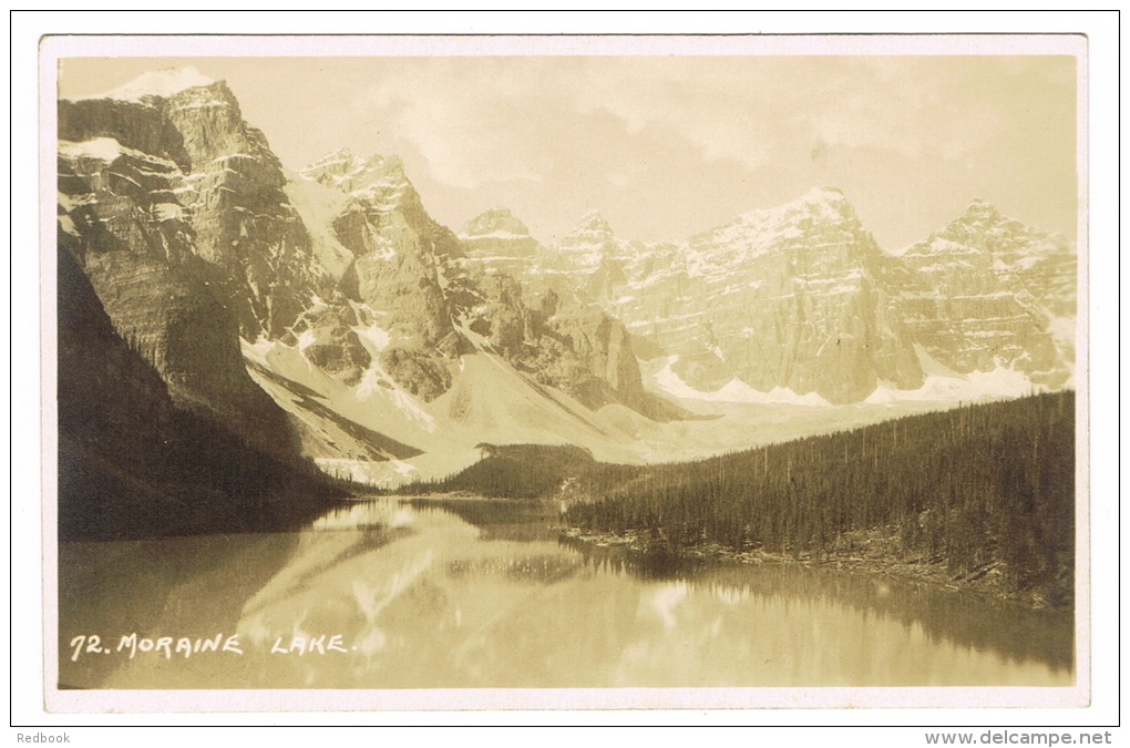RB 1027 - Byron Harmon Real Photo Postcard - Morraine Lake Near Lake Louise - Alberta Canada Rockies - Lake Louise