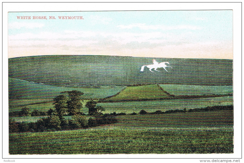 RB 1027 - Early Postcard - White Chalk Horse Near Weymouth Dorset - Weymouth