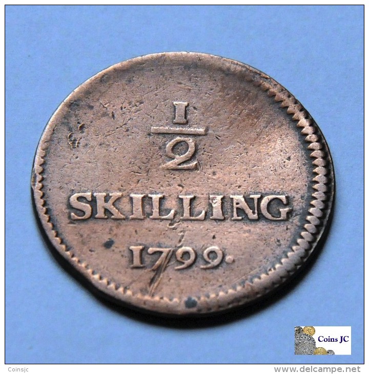 Suecia - 1/2 Skilling - 1799 - Suecia