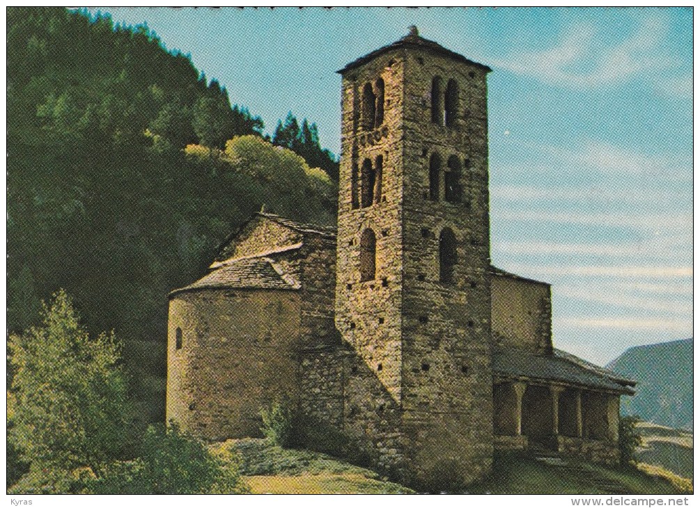 CPSM 10X15 .  ANDORRE . CANILLO . Eglise De St Jean De Caselles (XI° S. ) - Andorre
