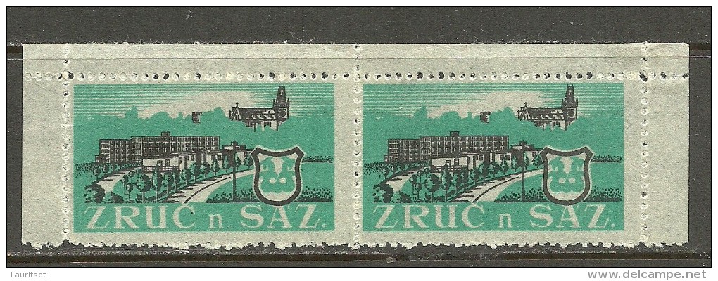 TSCHECHISCHES Republik ZRUC N. Saz Advertising Stamp In Pair MNH - Unused Stamps