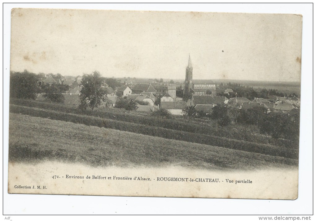 CPA ROUGEMONT LE CHATEAU, VUE PARTIELLE, ENVIRONS DE BELFORT ET FRONTIERE D'ALSACE, TERRITOIRE DE BELFORT 90 - Rougemont-le-Château