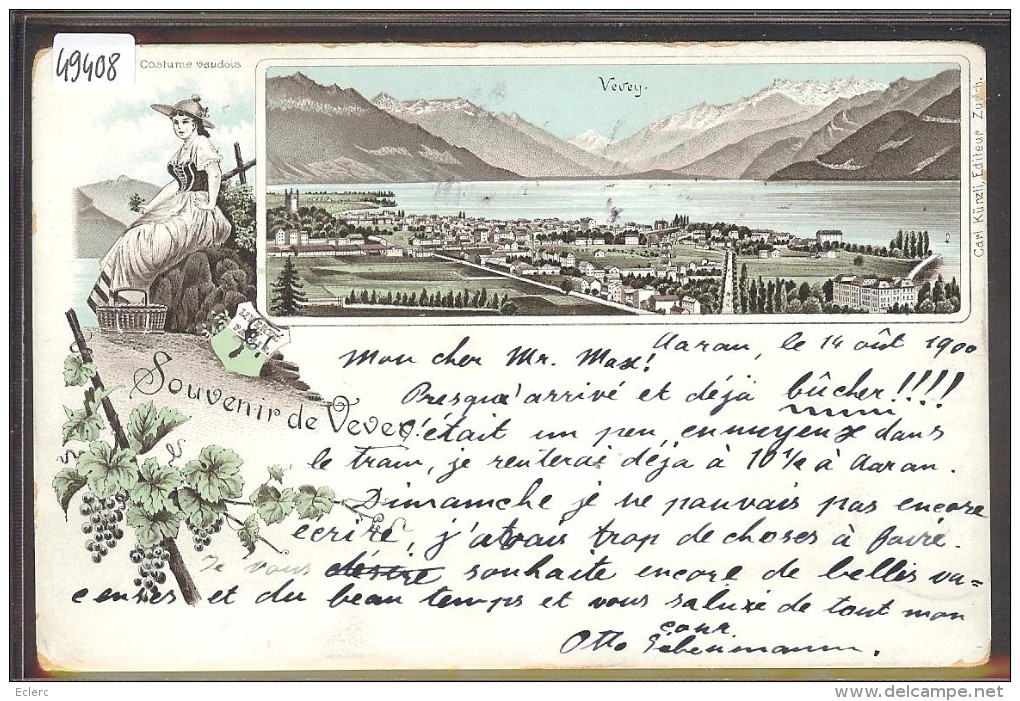 DISTRICT DE VEVEY /// VEVEY - LITHO - TB - Vevey