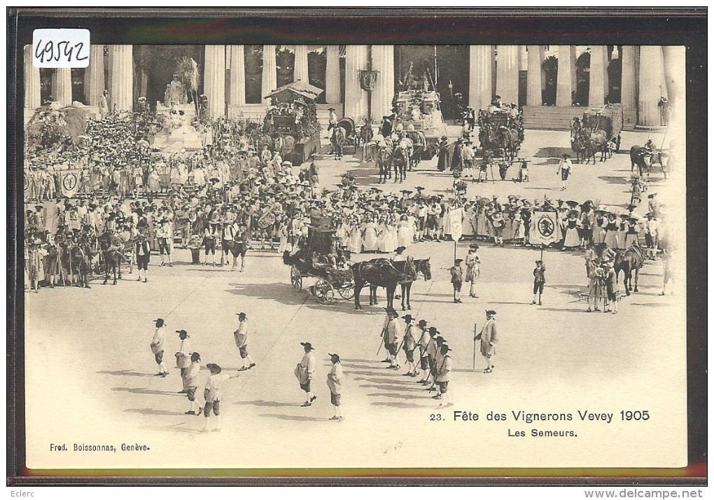 DISTRICT DE VEVEY /// VEVEY - FETE DES VIGNERONS 1905 - TB - Vevey