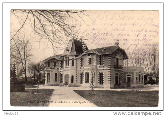 Dept 33,Gironde,Cpa Andernos Les Bains,Villa Ignota - Andernos-les-Bains