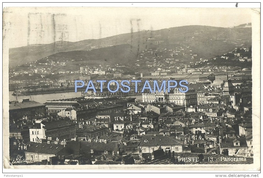 6332 ITALY TRIESTE FRIULI VIEW PANORAMIC YEAR 1924 POSTAL POSTCARD - Autres & Non Classés