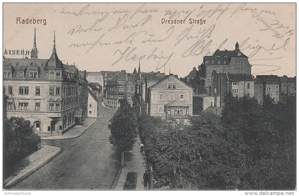 AK Radeberg Dresdner Strasse Mit Restaurant Gasthaus Kaiserhof Bei Arnsdorf Langebrück Hermsdorf Liegau Pulsnitz Dresden - Radeberg