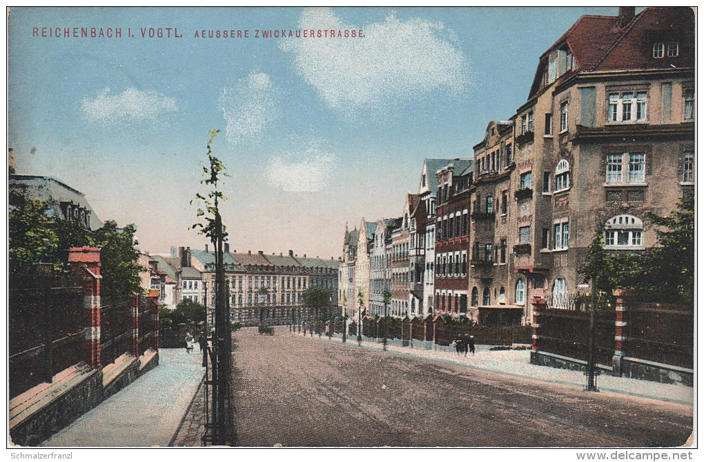 AK Vogtland Reichenbach - Äussere Zwickauer Strasse Bei Plauen Werdau Zwickau Bahnpost Dresden Bischofswerda Zittau - Reichenbach I. Vogtl.