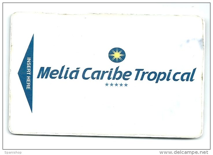 ESPAÑA HOTEL MELIA CARIBE TROPICAL , RESVERSE PARROT Llave Clef Key Keycard Karte - Hotelaufkleber