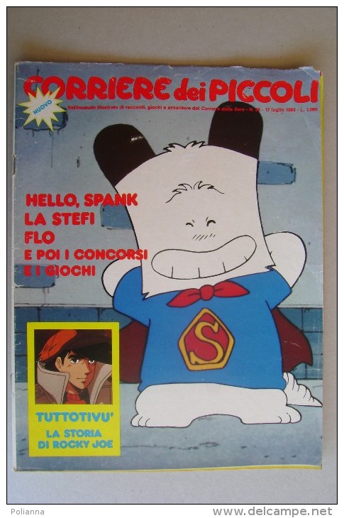 M#0D50  CORRIERE DEI PICCOLI N.29 Luglio 1983/FUMETTI MANGA/HELLO SPANK/STEFY/ALTAN/FLO/ROCKY JOE - Corriere Dei Piccoli