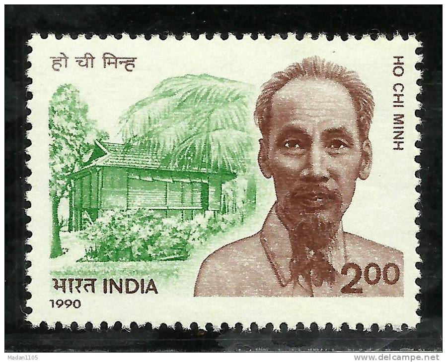 INDIA, 1990, Ho Chi Minh, (1890-1969), Vietnamese Communist Party Leader, Residence And Portrait,  MNH, (**) - Neufs