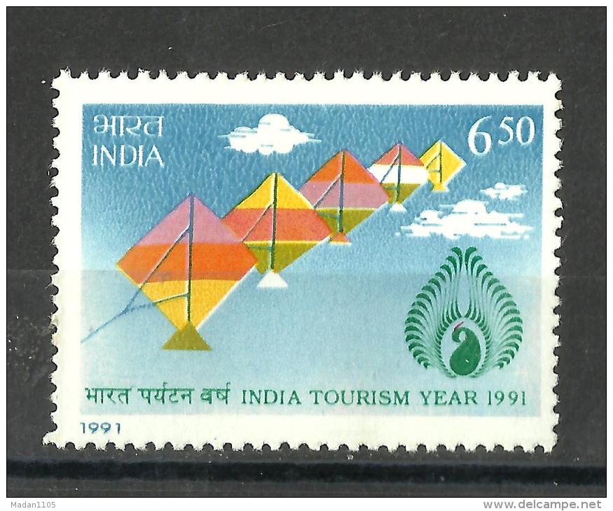 INDIA, 1991, India Tourism Year, Kites ,  MNH, (**) - Ungebraucht