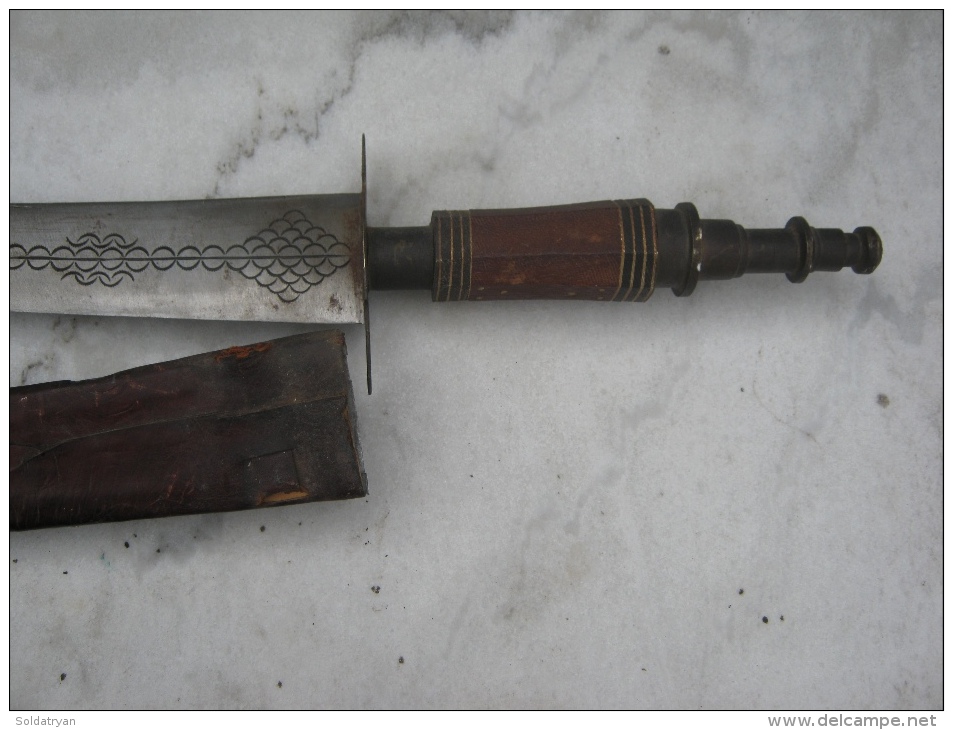 Sabre , épée Couteau Oriental Marocain ? 74cm - Armes Blanches