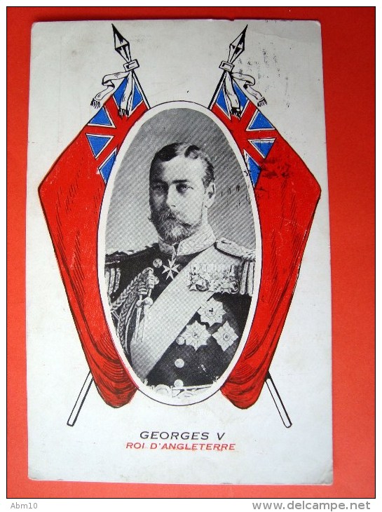 Roi Georges V , Roi D´Angleterre, Circulée En 1917, Sceau Postal Genève Exp. Lettre, Suisse - Familles Royales