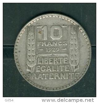 Piece, Argent Silver  10 Francs  Type Turin Année 1929- Pia11011 - 10 Francs